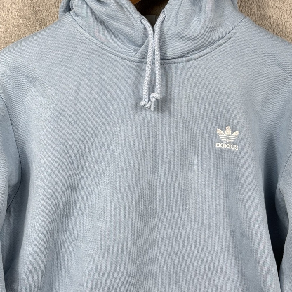 Adidas Originals Sky Blue Trefoil Logo Pullover Hoodie HE7199 Mens Size M - Picture 3 of 8
